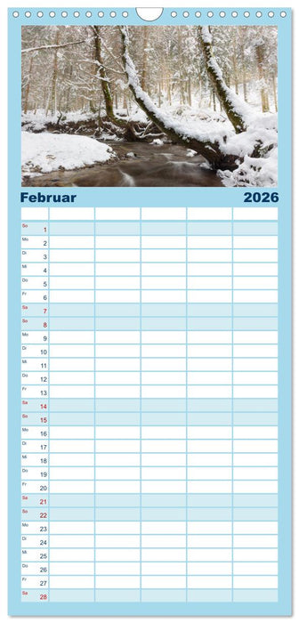 Waldbäche - Im Wandel der Jahreszeiten (CALVENDO Familienplaner 2026)