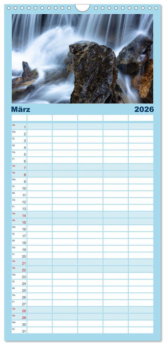 Waldbäche - Im Wandel der Jahreszeiten (CALVENDO Familienplaner 2026)