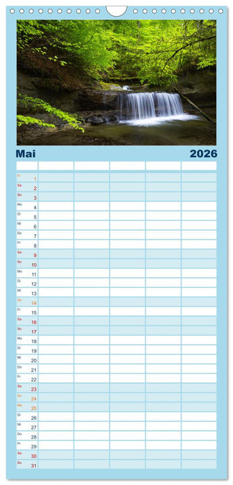 Waldbäche - Im Wandel der Jahreszeiten (CALVENDO Familienplaner 2026)