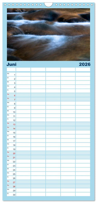 Waldbäche - Im Wandel der Jahreszeiten (CALVENDO Familienplaner 2026)