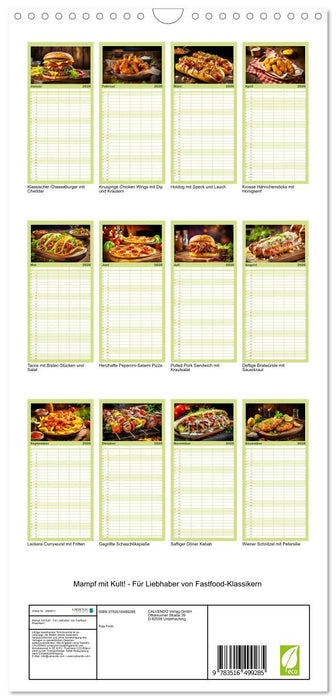 Mampf mit Kult! - Für Liebhaber von Fastfood-Klassikern (CALVENDO Familienplaner 2026)