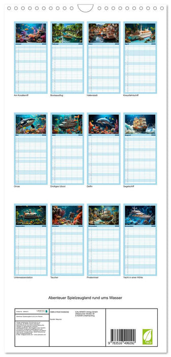 Abenteuer Spielzeugland rund ums Wasser (CALVENDO Familienplaner 2026)