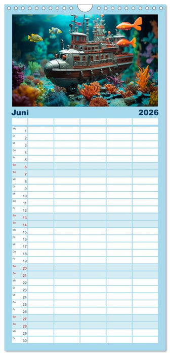 Abenteuer Spielzeugland rund ums Wasser (CALVENDO Familienplaner 2026)