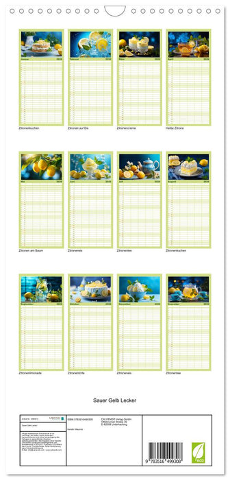 Sauer Gelb Lecker (CALVENDO Familienplaner 2026)