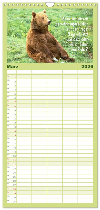 Spaß mit Bären: Edition lustige Tiere (CALVENDO Familienplaner 2026)