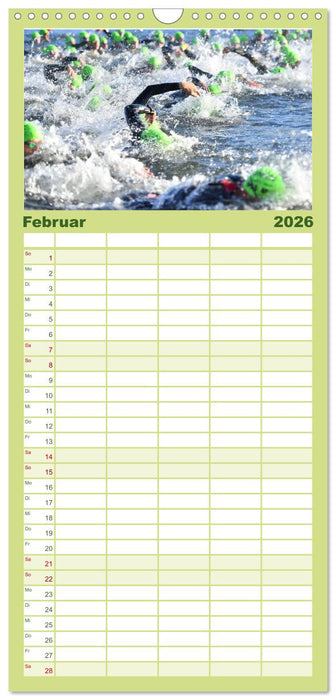 Triathlon: Mit Leidenschaft zur persönlichen Bestzeit (CALVENDO Familienplaner 2026)