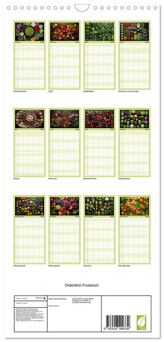 Ordentlich Frutarisch (CALVENDO Familienplaner 2026)