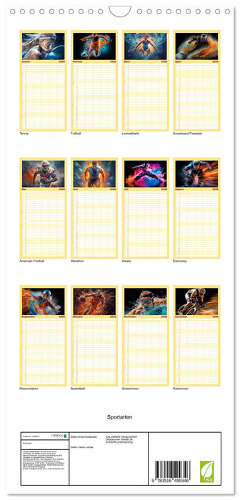 Sportarten (CALVENDO Familienplaner 2026)