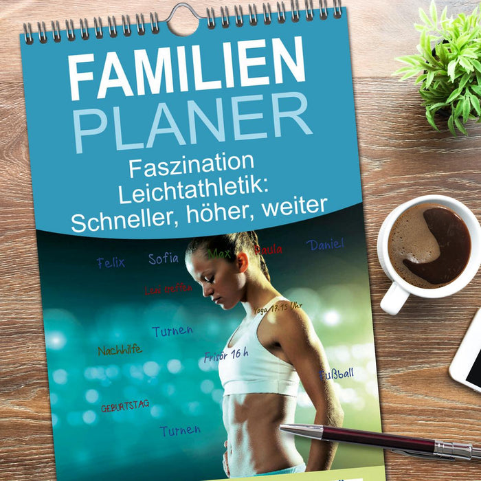 Faszination Leichtathletik: Schneller, höher, weiter (CALVENDO Familienplaner 2026)