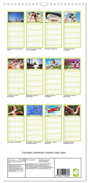 Faszination Leichtathletik: Schneller, höher, weiter (CALVENDO Familienplaner 2026)