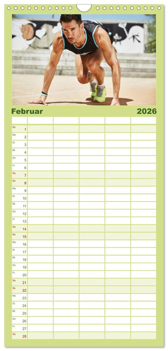 Faszination Leichtathletik: Schneller, höher, weiter (CALVENDO Familienplaner 2026)