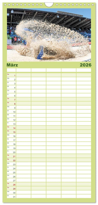 Faszination Leichtathletik: Schneller, höher, weiter (CALVENDO Familienplaner 2026)