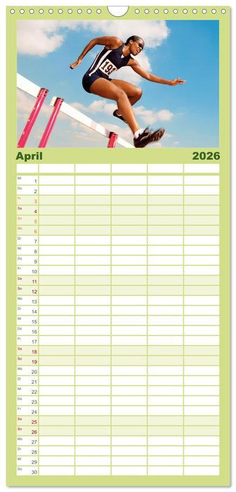 Faszination Leichtathletik: Schneller, höher, weiter (CALVENDO Familienplaner 2026)