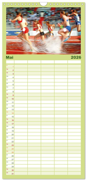 Faszination Leichtathletik: Schneller, höher, weiter (CALVENDO Familienplaner 2026)