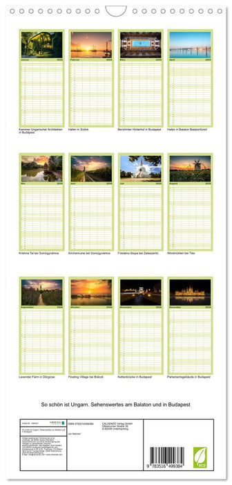 So schön ist Ungarn. Sehenswertes am Balaton und in Budapest (CALVENDO Familienplaner 2026)