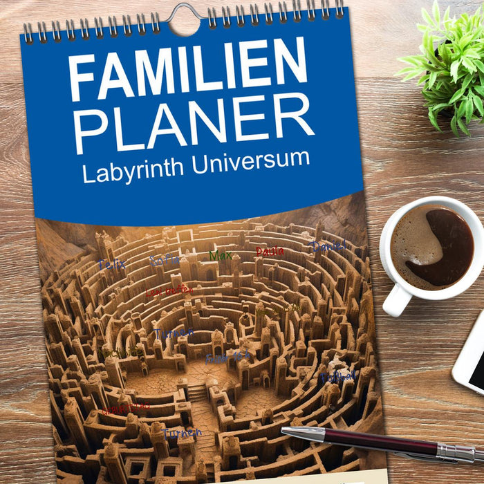 Labyrinth Universum (CALVENDO Familienplaner 2026)