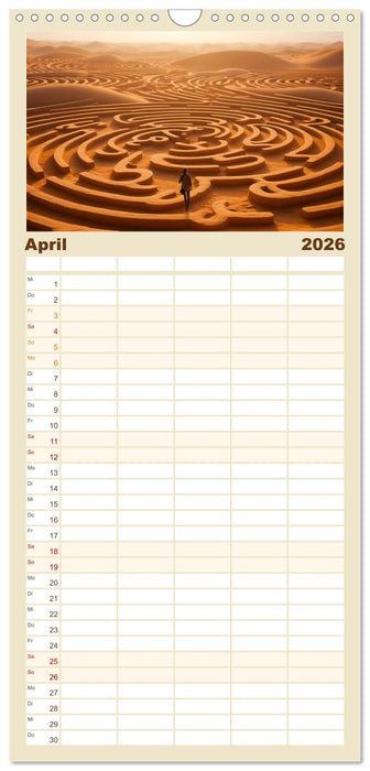 Labyrinth Universum (CALVENDO Familienplaner 2026)