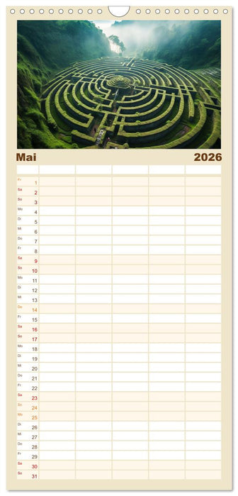 Labyrinth Universum (CALVENDO Familienplaner 2026)