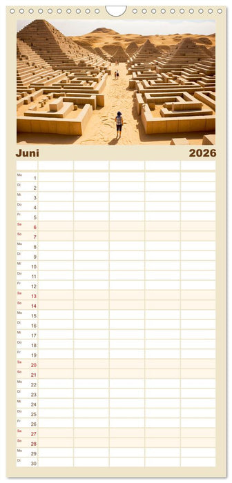 Labyrinth Universum (CALVENDO Familienplaner 2026)