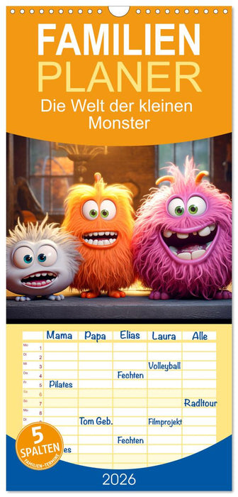 Die Welt der kleinen Monster (CALVENDO Familienplaner 2026)
