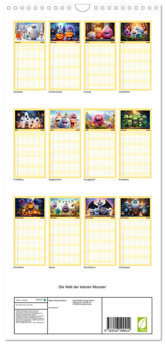 Die Welt der kleinen Monster (CALVENDO Familienplaner 2026)