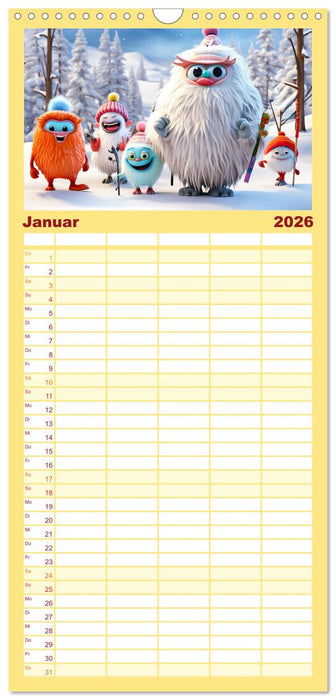 Die Welt der kleinen Monster (CALVENDO Familienplaner 2026)