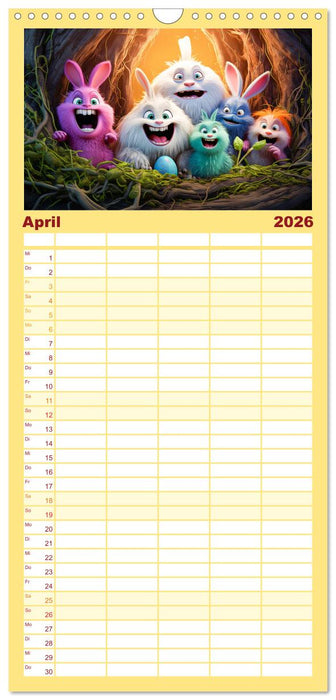 Die Welt der kleinen Monster (CALVENDO Familienplaner 2026)