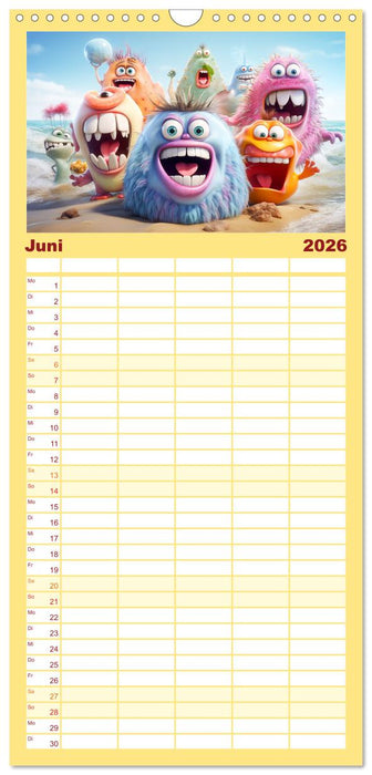 Die Welt der kleinen Monster (CALVENDO Familienplaner 2026)