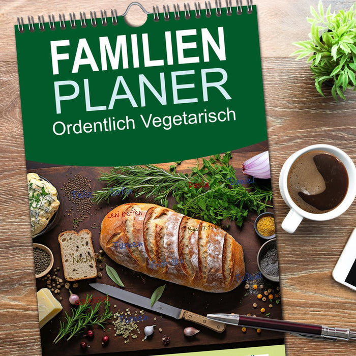 Ordentlich Vegetarisch (CALVENDO Familienplaner 2026)