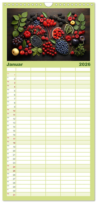 Ordentlich Vegetarisch (CALVENDO Familienplaner 2026)