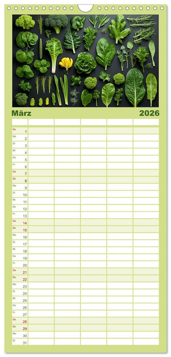 Ordentlich Vegetarisch (CALVENDO Familienplaner 2026)