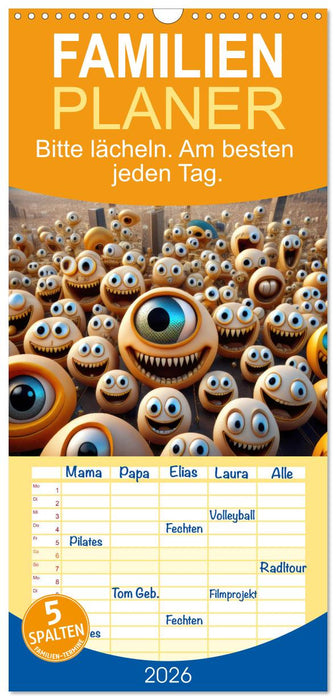 Bitte lächeln. Am besten jeden Tag. (CALVENDO Familienplaner 2026)