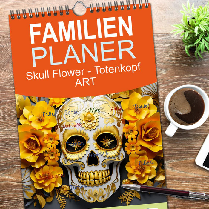 Skull Flower - Totenkopf ART (CALVENDO Familienplaner 2026)