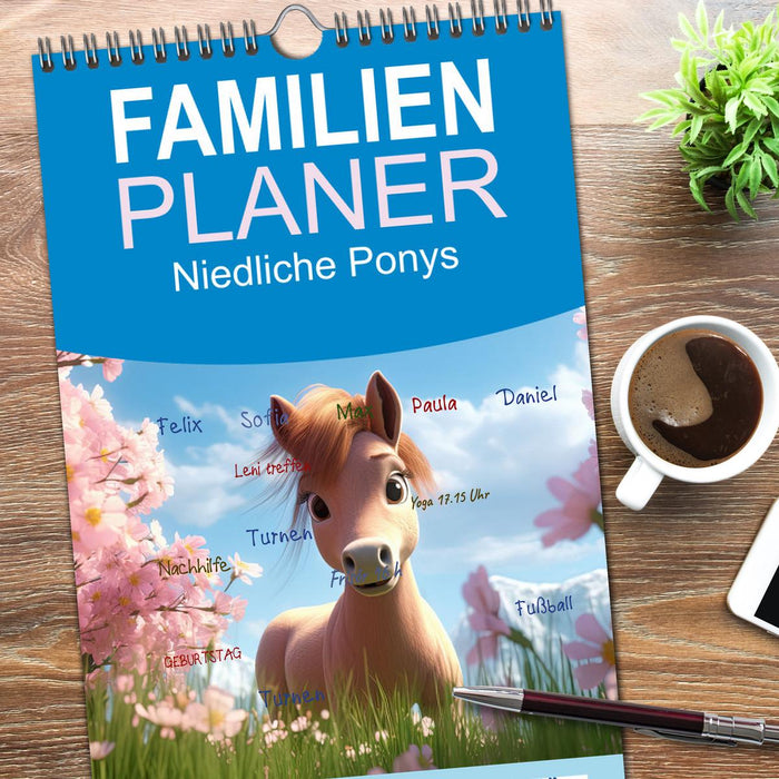 Niedliche Ponys (CALVENDO Familienplaner 2026)