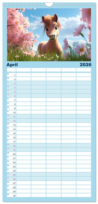 Niedliche Ponys (CALVENDO Familienplaner 2026)