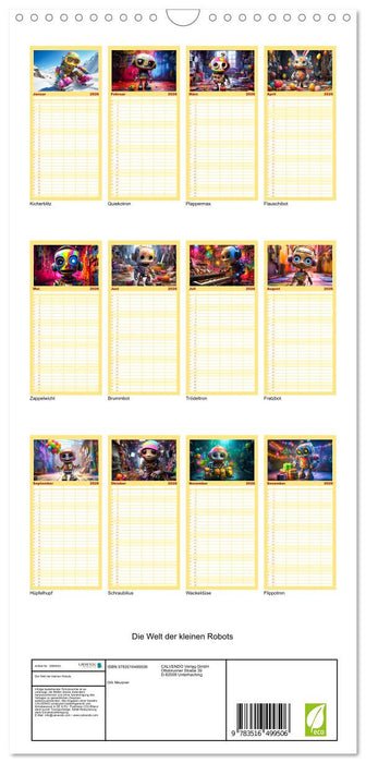 Die Welt der kleinen Robots (CALVENDO Familienplaner 2026)