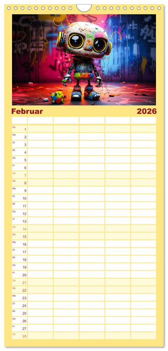 Die Welt der kleinen Robots (CALVENDO Familienplaner 2026)
