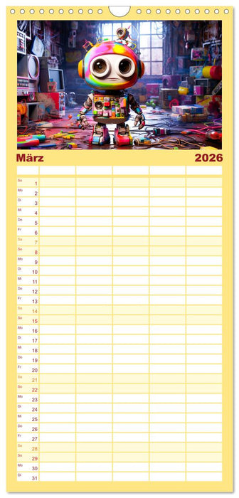 Die Welt der kleinen Robots (CALVENDO Familienplaner 2026)