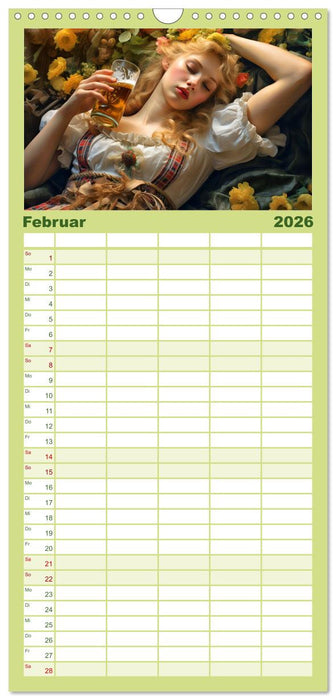 Bierzeltköniginnen - Biergenuss im Dirndl (CALVENDO Familienplaner 2026)