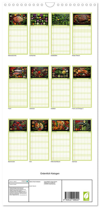 Ordentlich Ketogen (CALVENDO Familienplaner 2026)