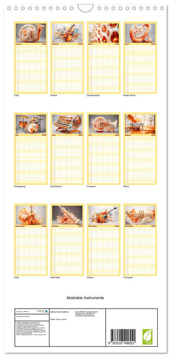 Abstrakte Instrumente (CALVENDO Familienplaner 2026)