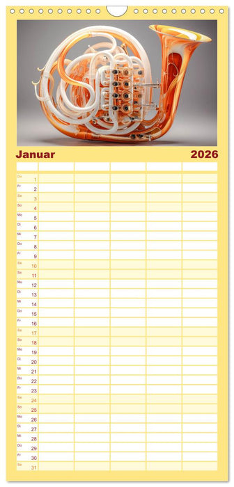 Abstrakte Instrumente (CALVENDO Familienplaner 2026)