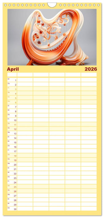 Abstrakte Instrumente (CALVENDO Familienplaner 2026)