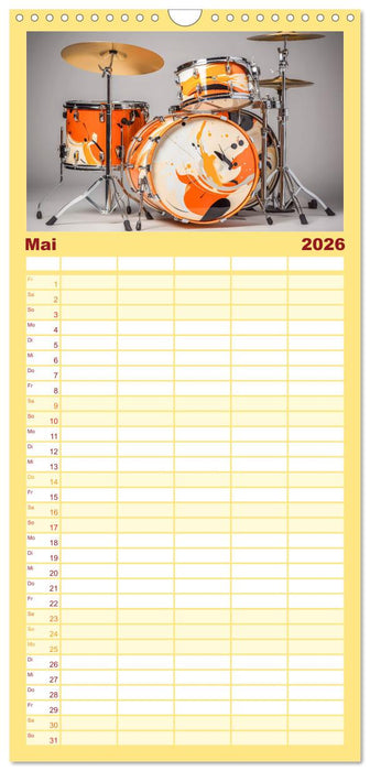 Abstrakte Instrumente (CALVENDO Familienplaner 2026)