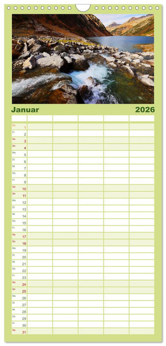 Naturschauspiel Zillertaler Wasser (CALVENDO Familienplaner 2026)