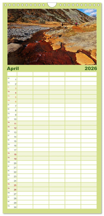 Naturschauspiel Zillertaler Wasser (CALVENDO Familienplaner 2026)