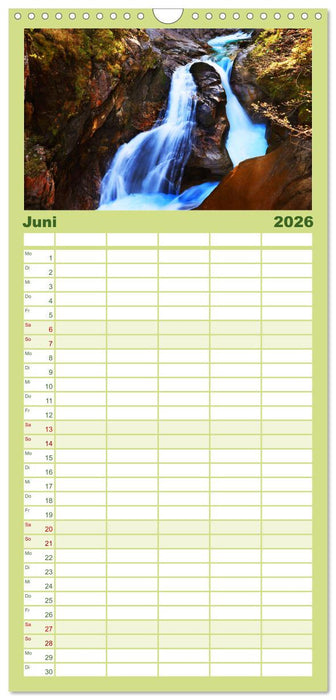 Naturschauspiel Zillertaler Wasser (CALVENDO Familienplaner 2026)