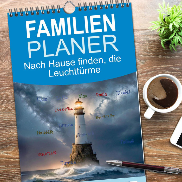 Nach Hause finden, die Leuchttürme (CALVENDO Familienplaner 2026)