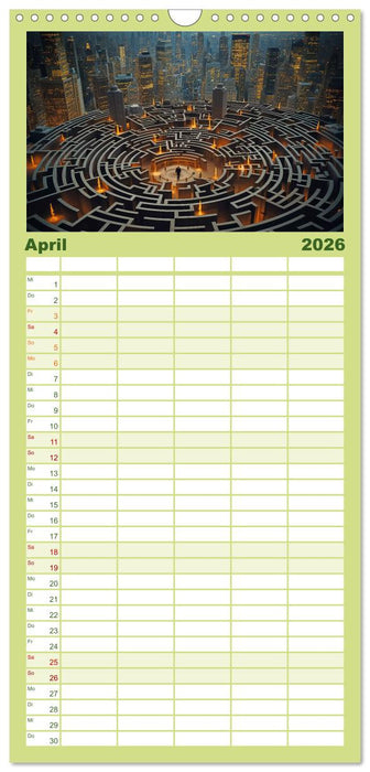 Irrgärten und Labyrinthe (CALVENDO Familienplaner 2026)