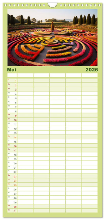 Irrgärten und Labyrinthe (CALVENDO Familienplaner 2026)